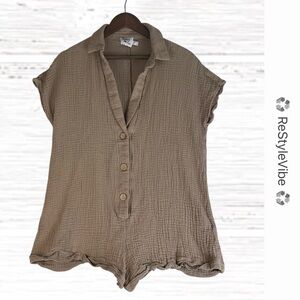 PRINCESS POLLY Women’s Size 8 Romper Shortall Style Cotton Gauze Jumper